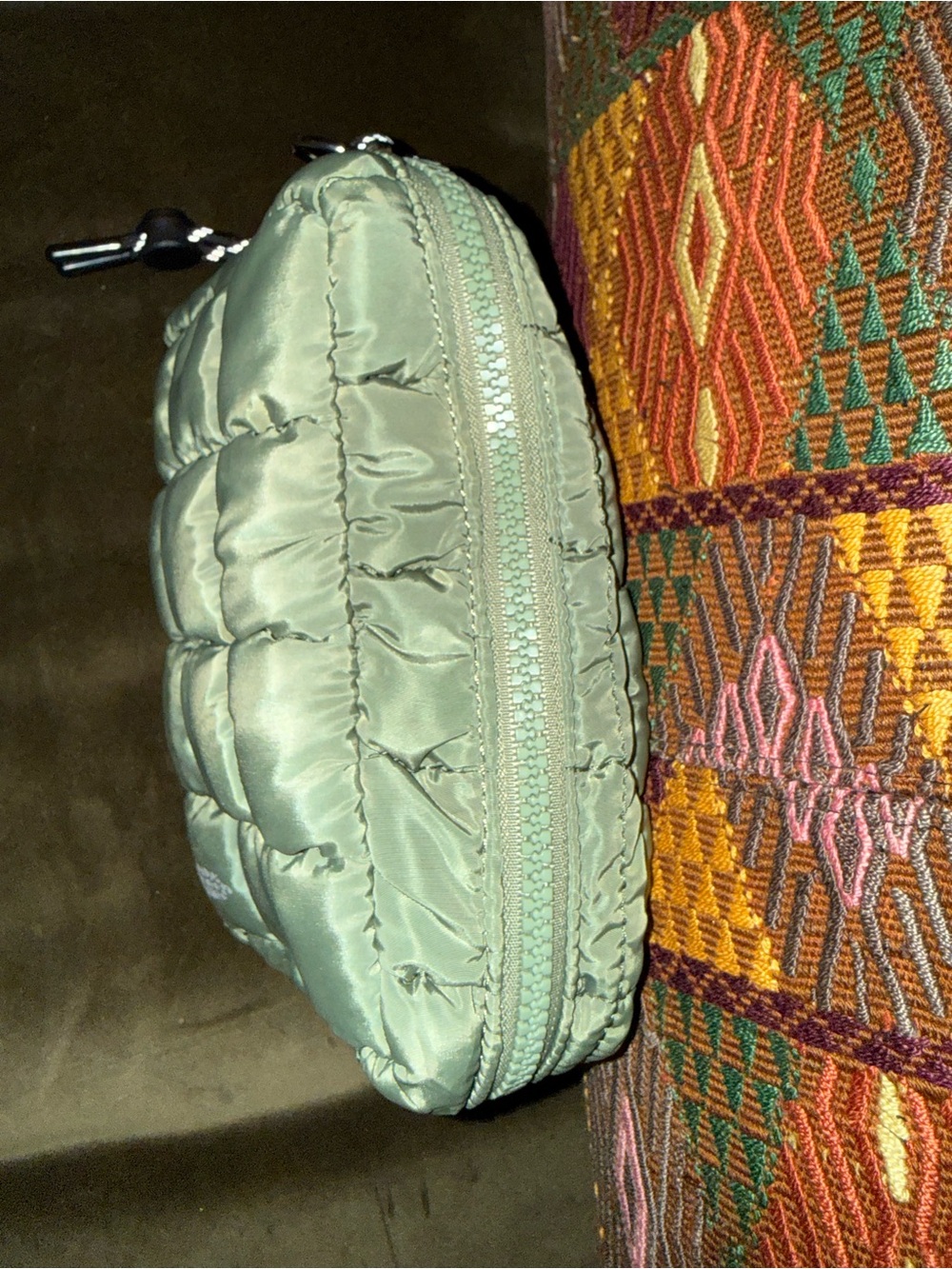Free People Movement Quilted Mini Case in Washed Sage NWOT - Picture 5 of 10